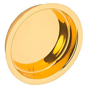 2-7/16" Flush Pull, Bright Brass
