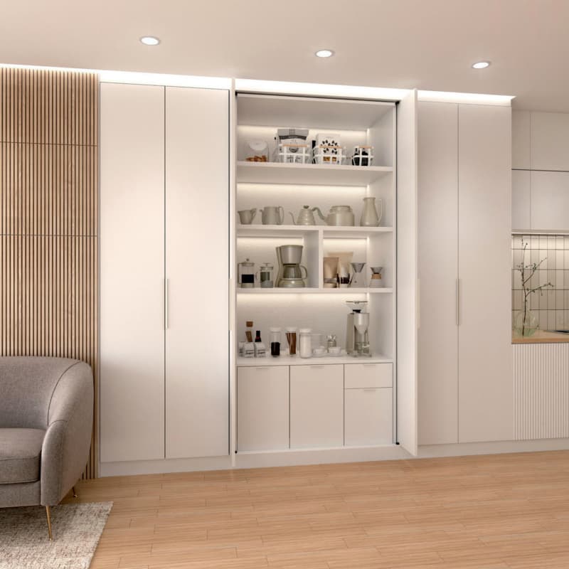 16" ST20-D10LL-Type Overlay/Soft Closing Pocket Door System, Use 4 Slides