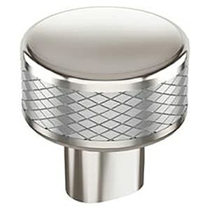 1-1/4" Esquire Round Cabinet Knob, Polished Nickel/Stainless Steel
