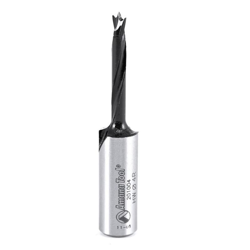 4mm x 57mm Brad Point Boring Bit, Right Hand, 10mm Shank