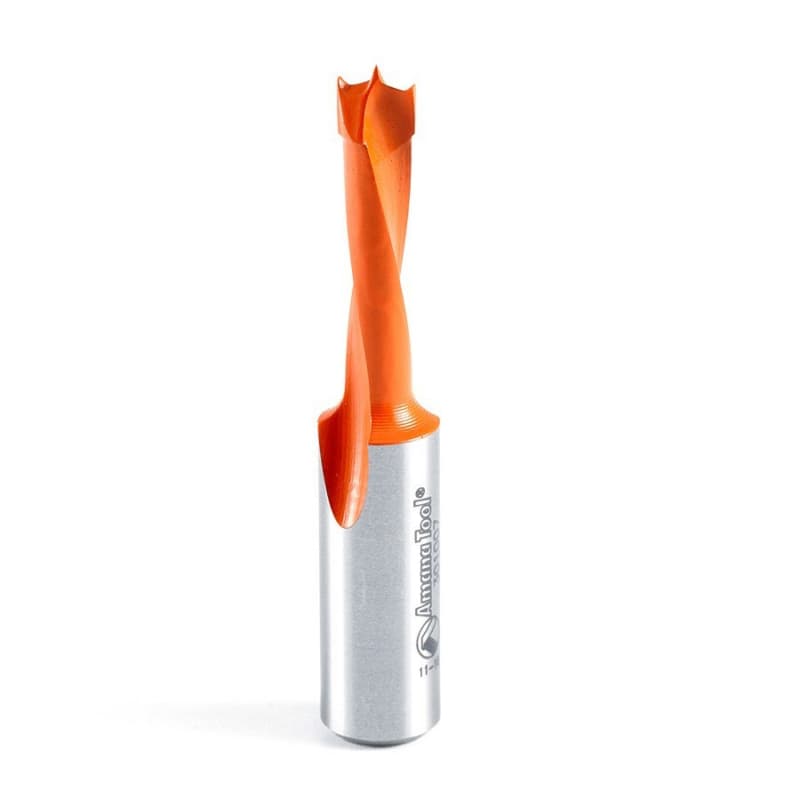 1/4" x 57mm Brad Point Boring Bit, Left Hand, 10mm Shank