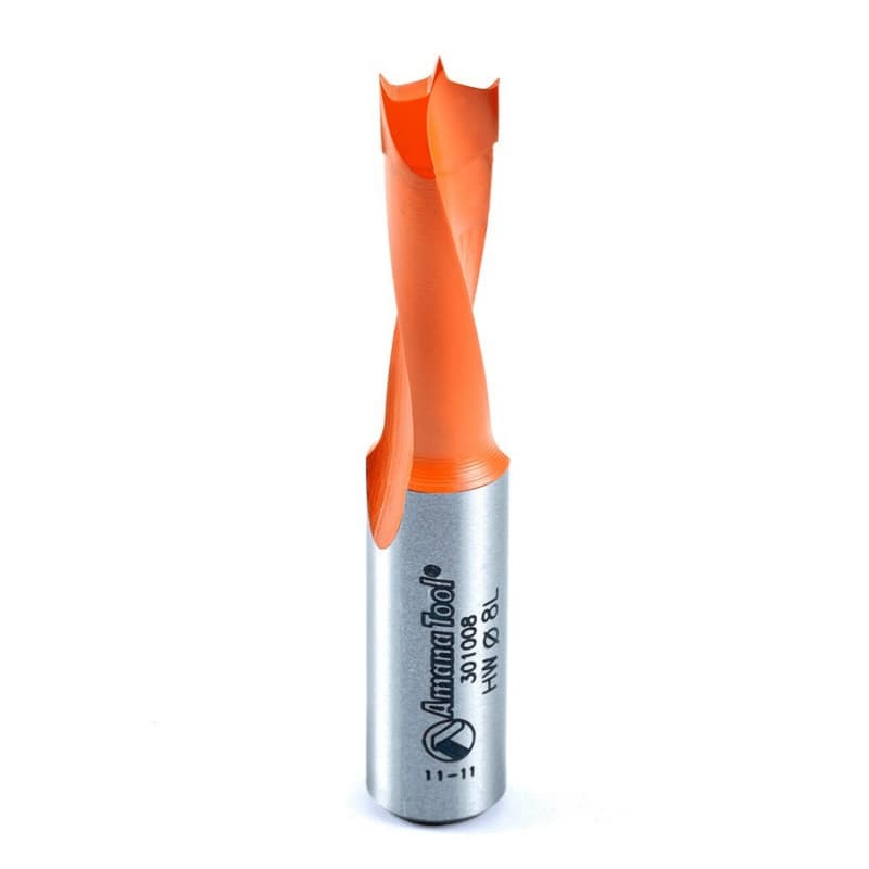 8mm x 57mm Brad Point Boring Bit, Left Hand, 10mm Shank