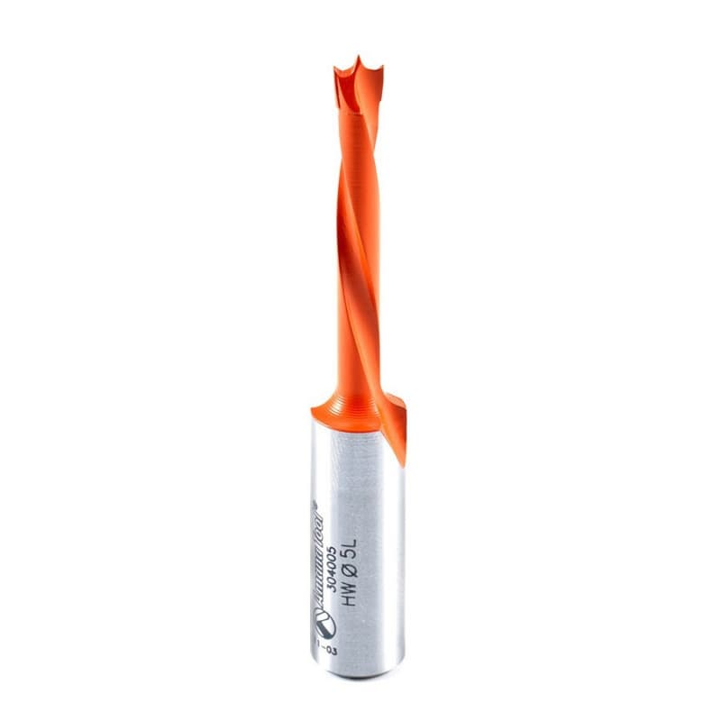 5mm x 70mm Brad Point Boring Bit, Left Hand, 10mm Shank
