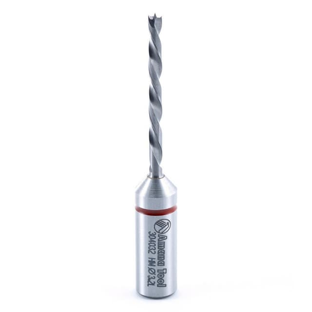 3.2mm x 70mm Brad Point Boring Bit, Left Hand, 10mm Shank
