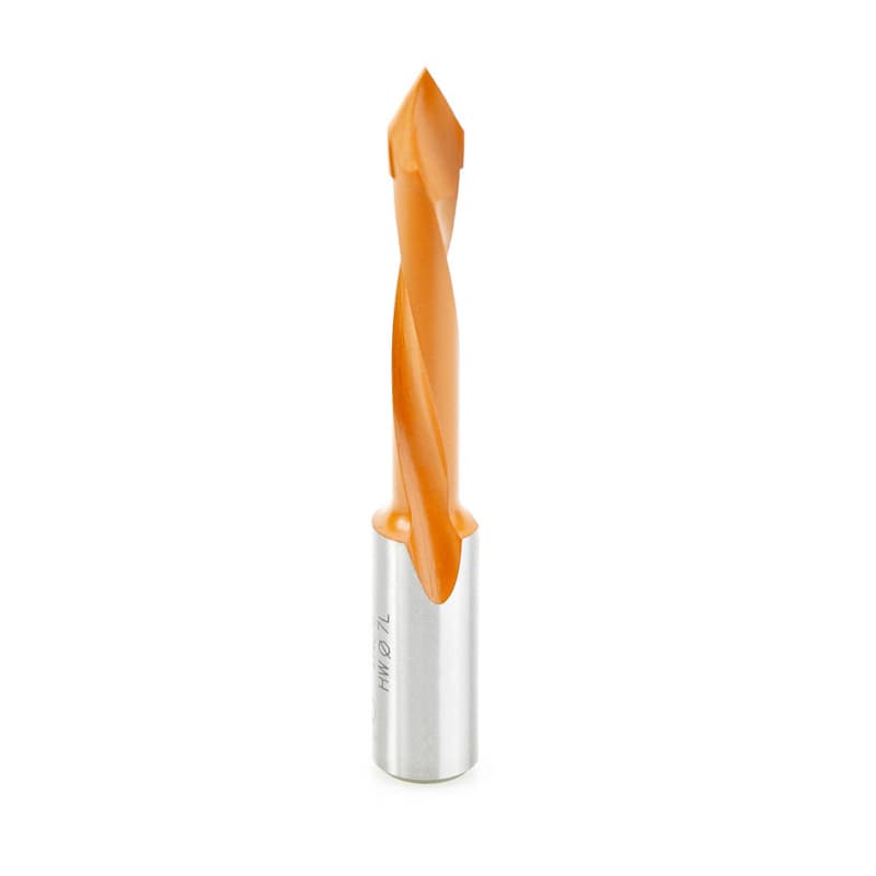 Amana Tool 414070 Carbide Tipped Through-Hole Boring Bit L/H 7mm Dia x 70mm Long x 10mm Shank