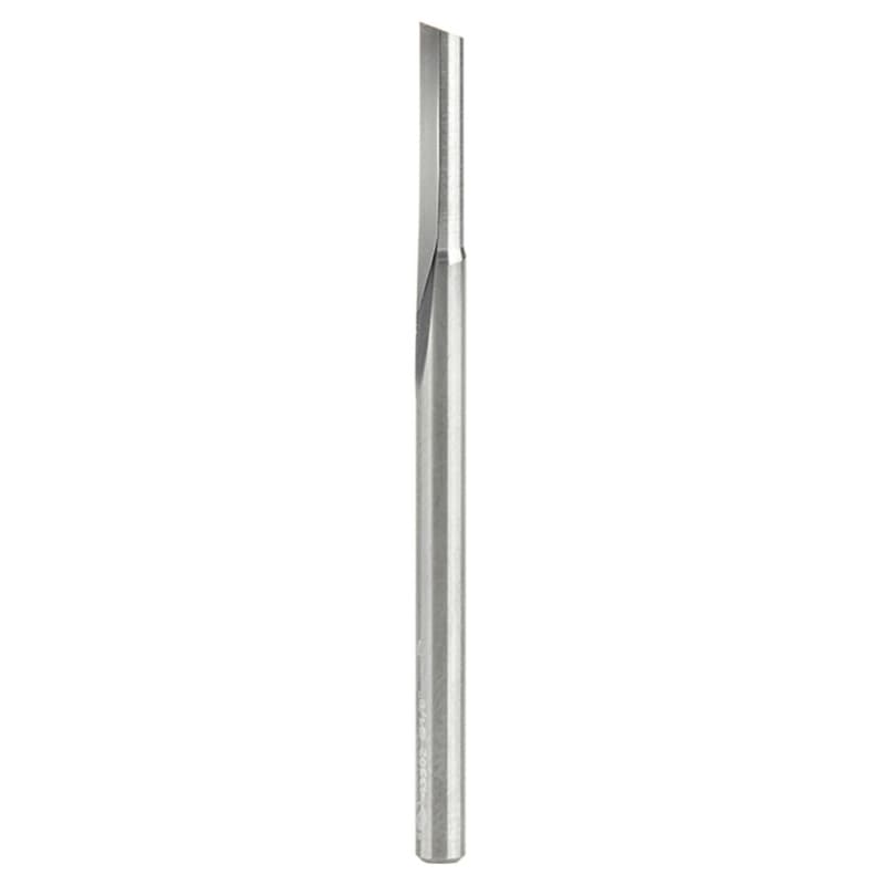1/8" x 2" Single 'O' Flute Plastic Cutting Router Bit, 1-Flute, 1/8" Shank