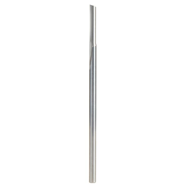 1/8" x 3" Single 'O' Flute Plastic Cutting Router Bit, 1-Flute, 1/8" Shank