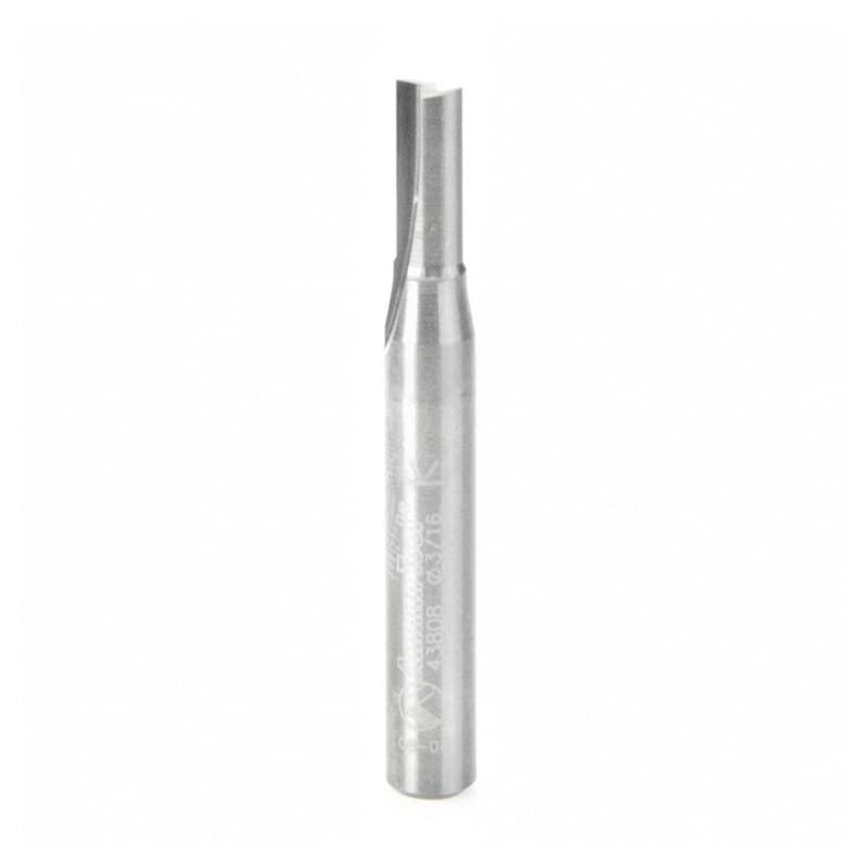 Amana Tool 43808 Solid Carbide Straight Plunge 3/16" Dia x 1/2" x 1/4" Shank Router Bit
