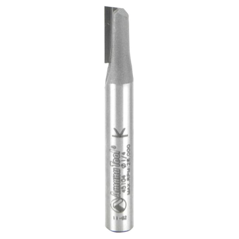1/4" x 2" x 1/2" High Production Straight Plunge Router Bit, 1-Flute, 1/4" Shank