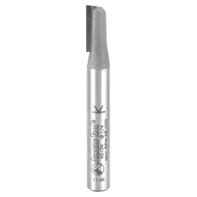 1/4" x 2" x 1/2" High Production Straight Plunge Router Bit, 1-Flute, 1/4" Shank