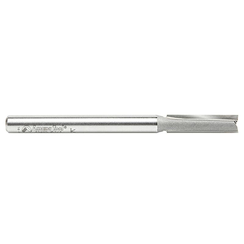 1/4" x 3-1/4" High Production Straight Plunge Router Bit, 2-Flute, 1/4" Shank