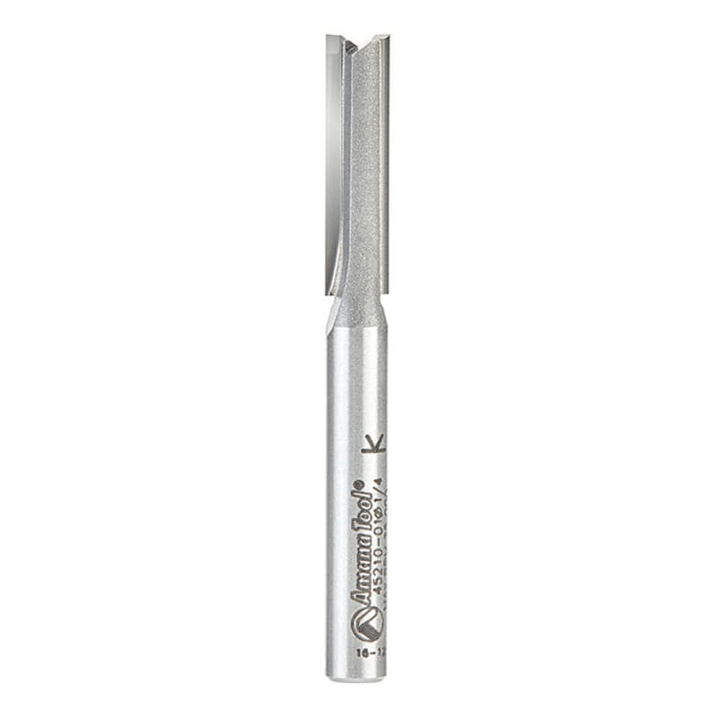 1/4" x 2-1/2" High Production Straight Plunge Router Bit, 2-Flute, 1/4" Shank