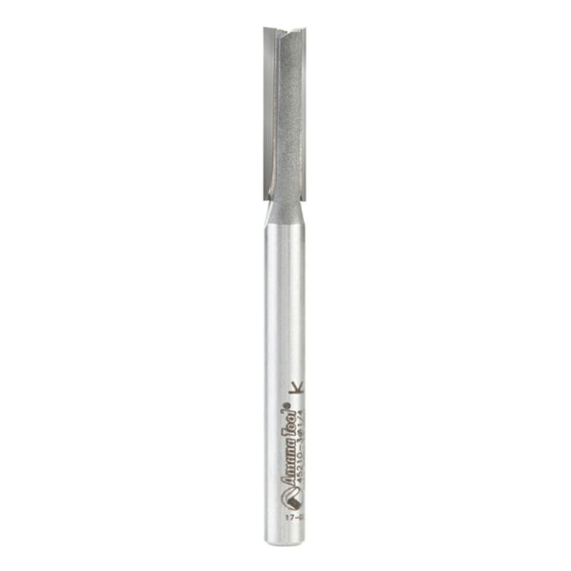 1/4" x 3" High Production Straight Plunge Router Bit, 2-Flute, 1/4" Shank