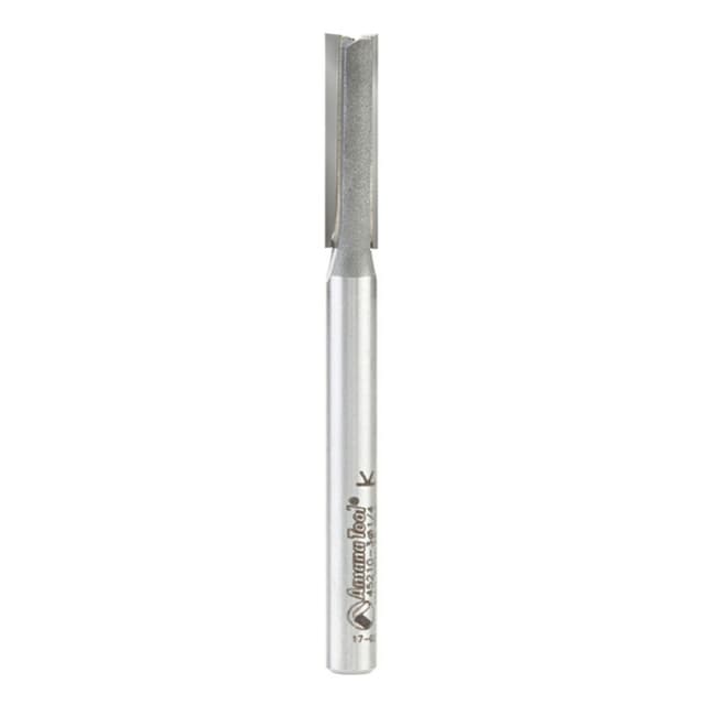 1/4" x 3" High Production Straight Plunge Router Bit, 2-Flute, 1/4" Shank