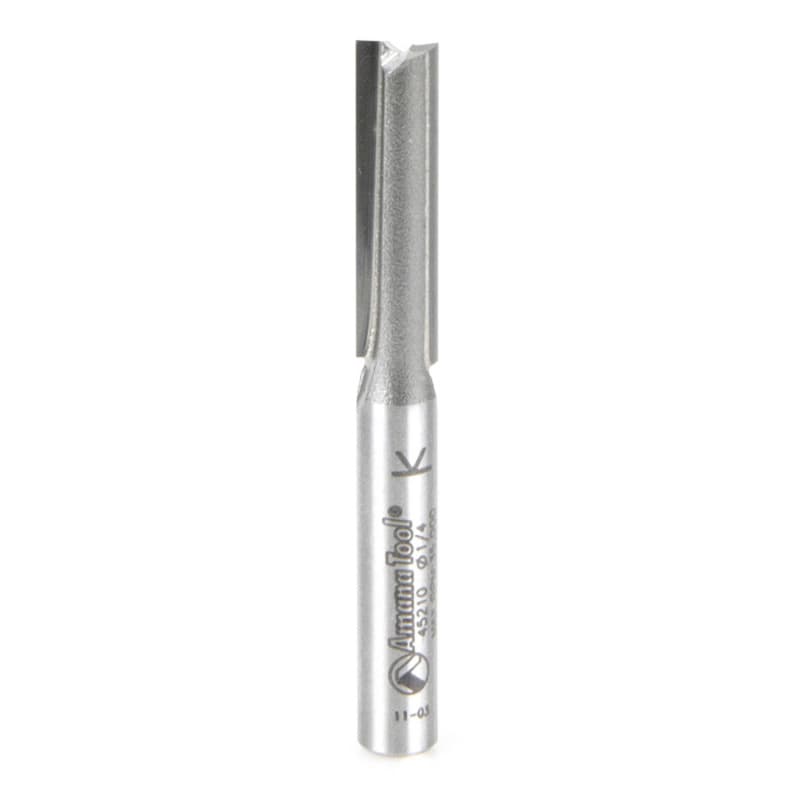 1/4" x 2-1/4" Straight Plunge Bit, 2-Flute, 1/4" Shank