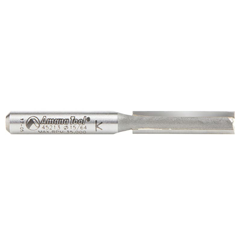 6mm x 57mm Straight Plunge Router Bit, 2-Flute, 6mm Shank