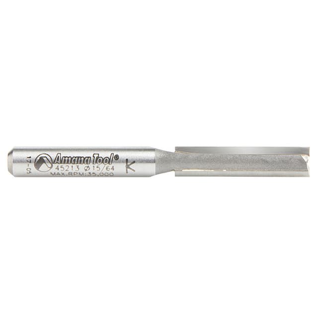 6mm x 57mm Straight Plunge Router Bit, 2-Flute, 6mm Shank