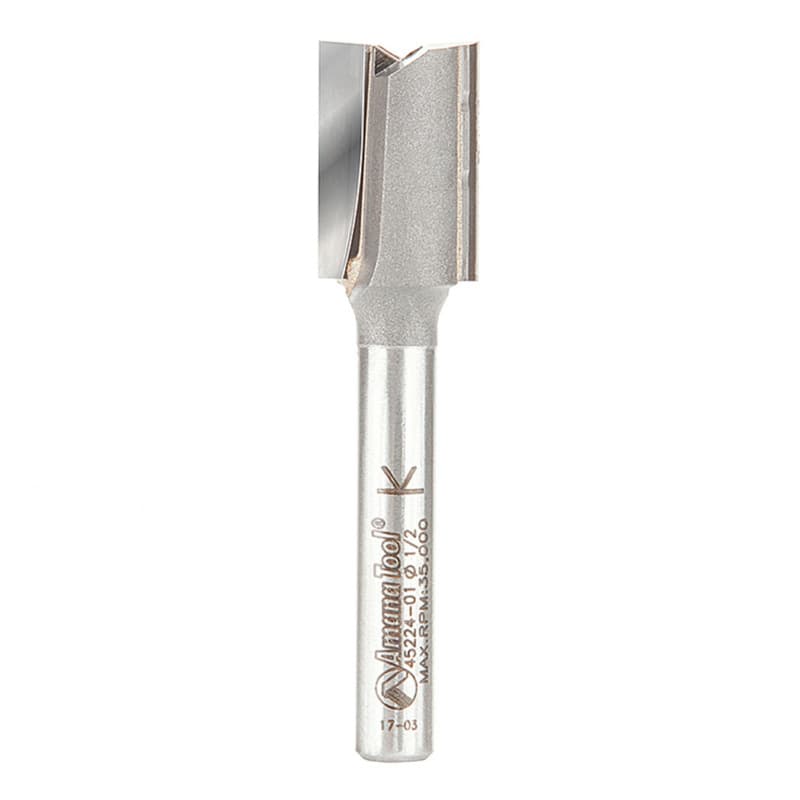 1/2" x 2-1/4" High Production Straight Plunge Router Bit, 2-Flute, 1/4" Shank
