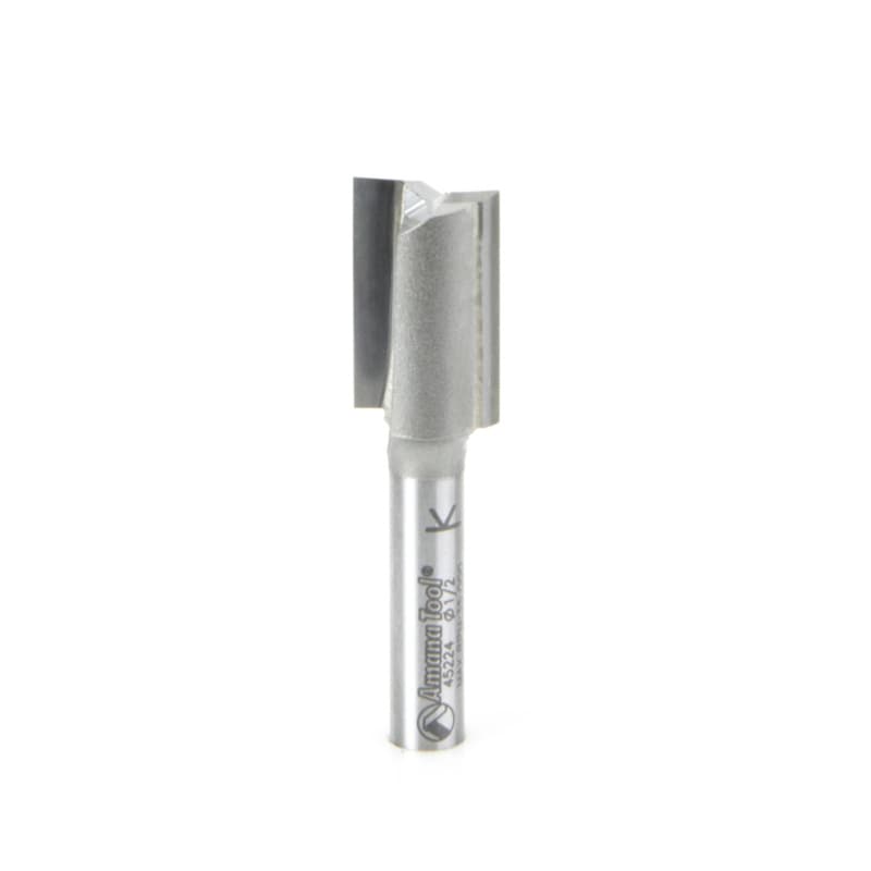 1/2" x 1-3/4" High Production Straight Plunge Router Bit, 2-Flute, 1/4" Shank