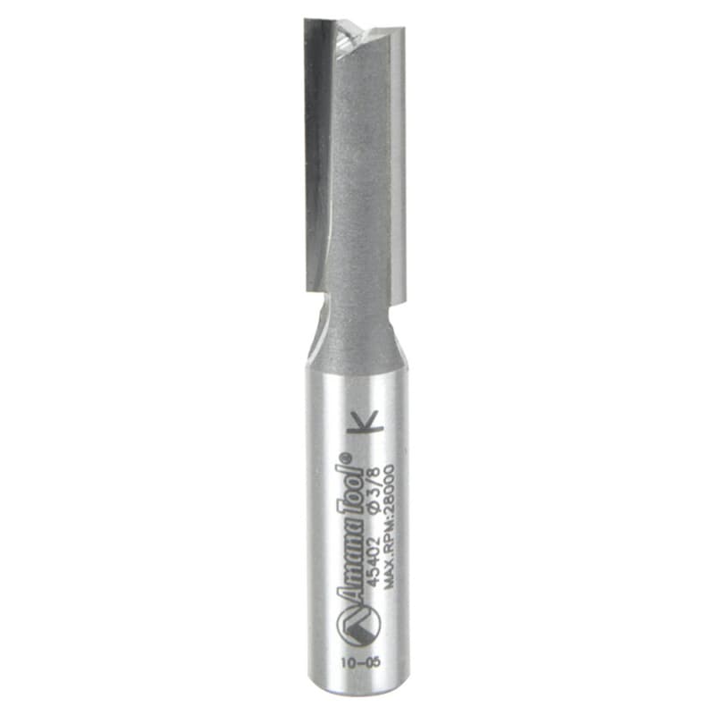 3/8" x 2-1/2" Straight Plunge Router Bit, 2-Flute, 3/8" Shank