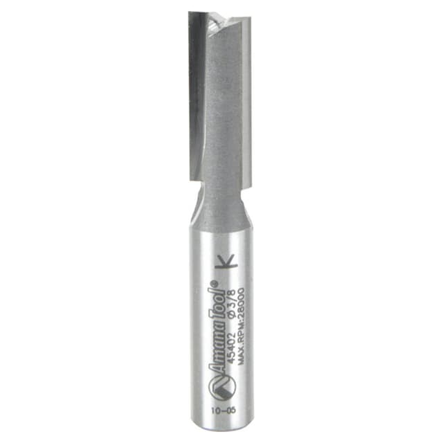 3/8" x 2-1/2" Straight Plunge Router Bit, 2-Flute, 3/8" Shank