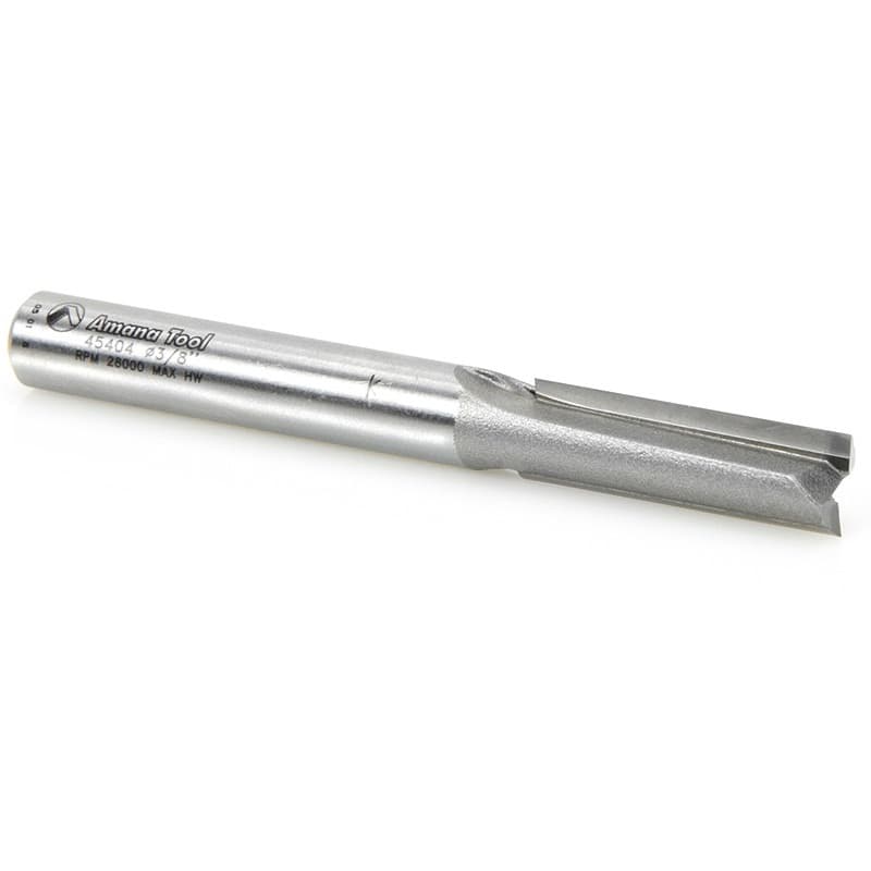 3/8" x 3-3/8" Straight Plunge Router Bit, 2-Flute, 3/8" Shank