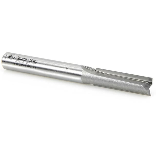 3/8" x 3-3/8" Straight Plunge Router Bit, 2-Flute, 3/8" Shank