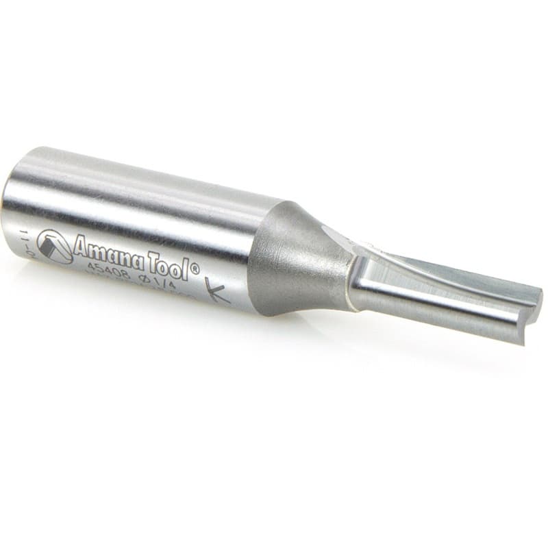 1/4" x 2-1/2" Straight Plunge Bit, 2-Flute, 1/2" Shank