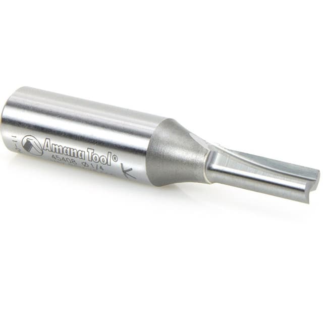 1/4" x 2-1/2" Straight Plunge Bit, 2-Flute, 1/2" Shank