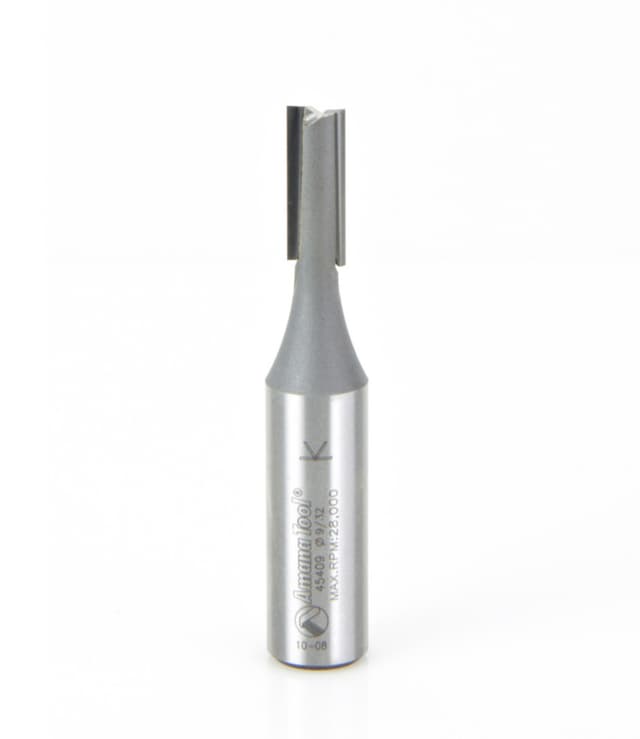 9/32" x 2-3/4" High Production Straight Plunge Router Bit, 2-Flute, 1/2" Shank