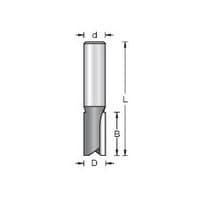 3/8" x 2-3/4" Straight Plunge Bit, 2-Flute, 1/2" Shank