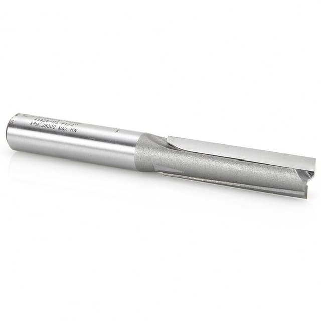 1/2" x 4-1/4" 3° Production Shear Straight Plunge Router Bit, 2-Flute, 1/2" Shank