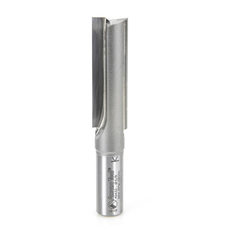 5/8" x 3-3/4" Straight Plunge Router Bit, 2-Flute, 1/2" Shank