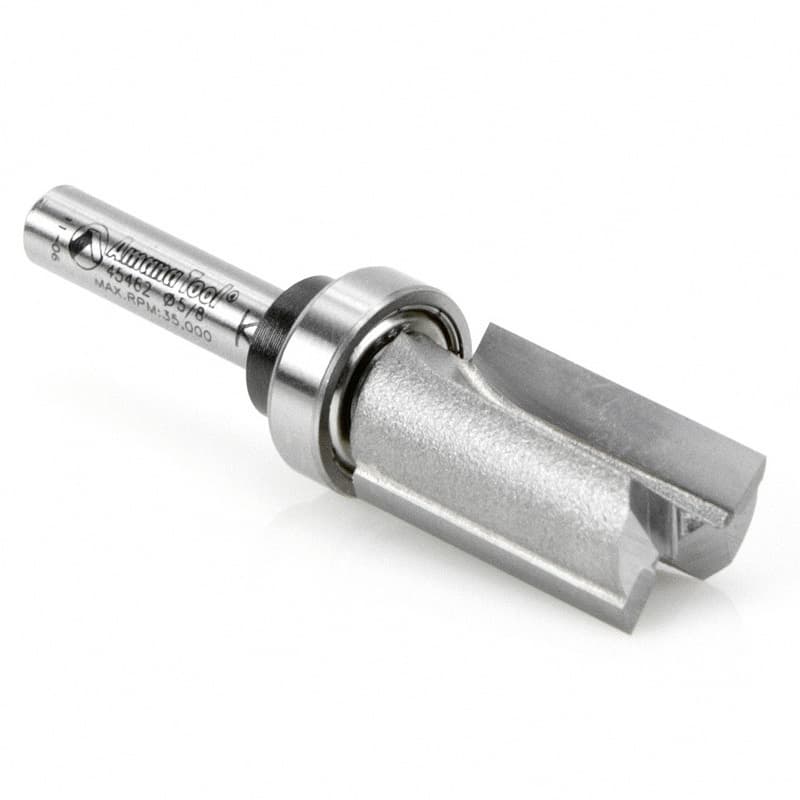 5/8" x 2-3/4" Flush Trim Plunge Template with Upper Ball Bearing, 2-Flute, 1/4" Shank