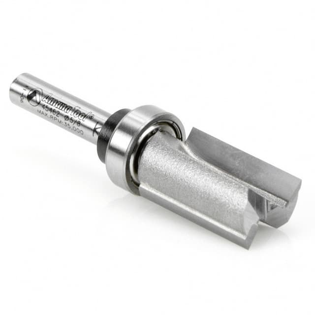 5/8" x 2-3/4" Flush Trim Plunge Template with Upper Ball Bearing, 2-Flute, 1/4" Shank