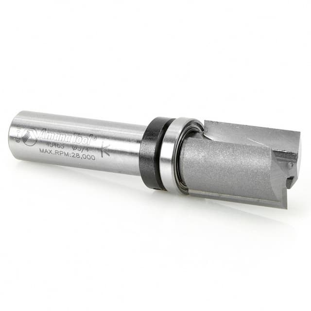 3/4" x 3" Flush Trim Plunge Template with Upper Ball Bearing, 2-Flute, 1/2" Shank