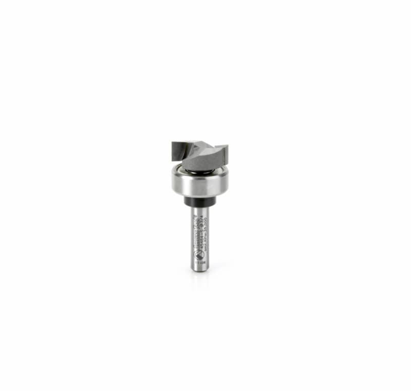 3/4" x 1-3/4" Flush Trim Plunge Template, 2-Flute with Upper Ball Bearing, 1/4" Shank