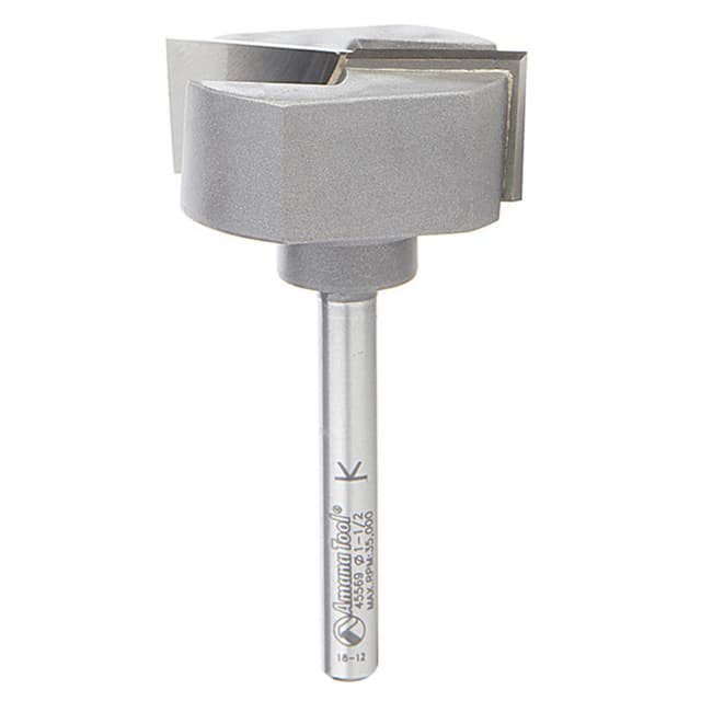 1-1/2" x 2-3/4" Bottom Cleaning/Spoilboard Router Bit, 2-Flute, 1/4" Shank