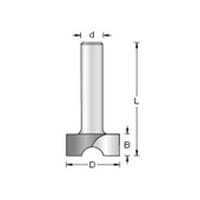 1-1/4" Mortising Router Bit, 2-Flute, 1/2" Shank