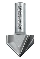 1-1/4" x 2-1/2" V-Groove Router Bit, 2-Flute, 1/2" Shank