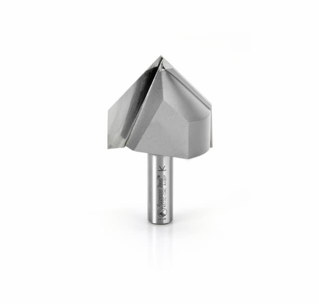 2" x 3-1/4" V-Groove Router Bit for CNC, 2-Flute, 1/2" Shank