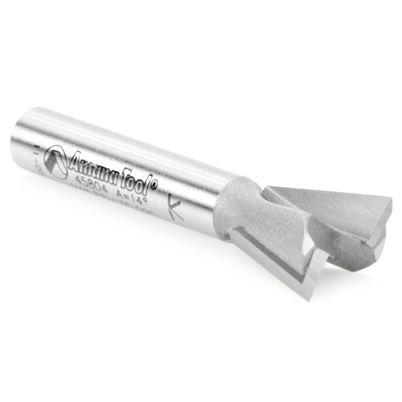 1/2" x 1-3/4" Dovetail Bit, 2-Flute, 1/4" Shank