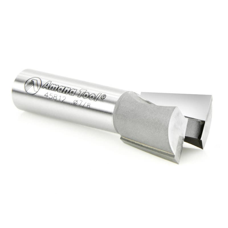 7/8" x 2-1/2" Right Hand Dovetail Router Bit, 2-Flute, 1/2" Shank