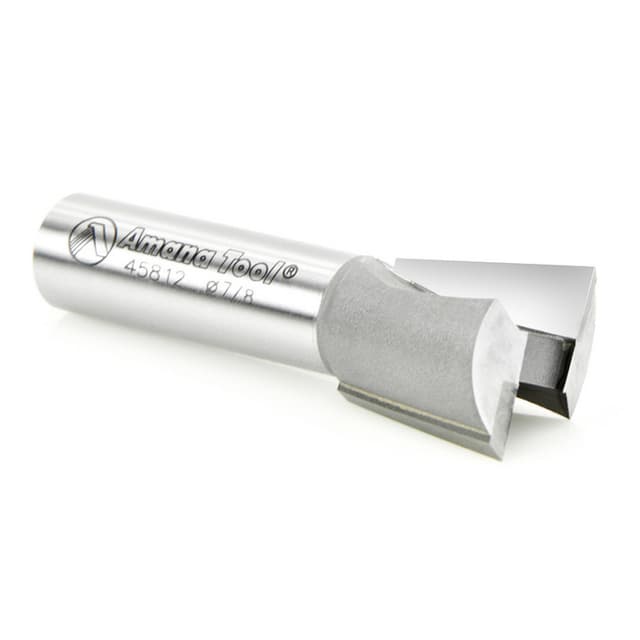 7/8" x 2-1/2" Right Hand Dovetail Router Bit, 2-Flute, 1/2" Shank