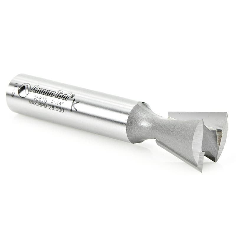 3/4" x 3" Dovetail Router Bit, 2-Flute, 1/2" Shank