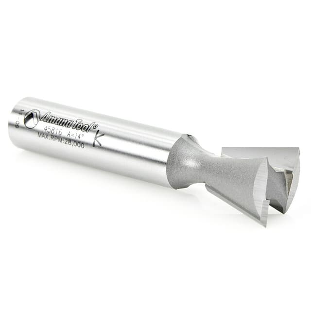 3/4" x 3" Dovetail Router Bit, 2-Flute, 1/2" Shank