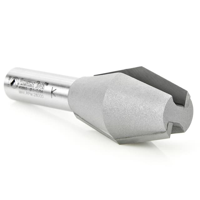 1-1/8" x 3-1/4" Butterfly Spline Dovetail Router Bit, 2-Flute, 1/2" Shank