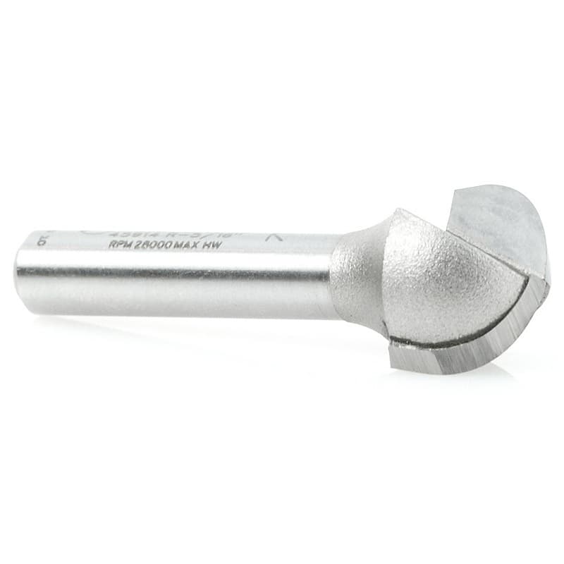 5/8" x 1-5/8" x 5/16" Radius Core Box Router Bit, 1/4" Shank