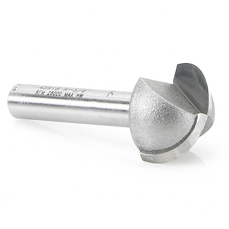 3/4" x 1-3/4" x 3/8" Radius Core Box Router Bit, 1/4" Shank
