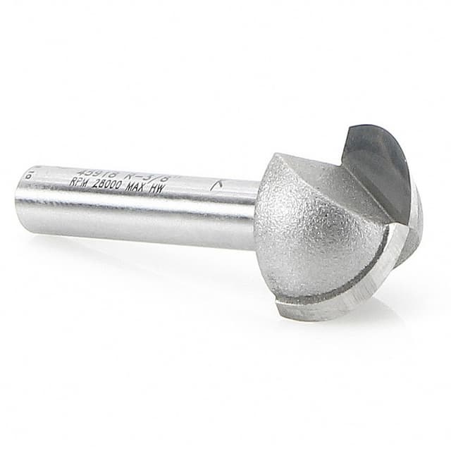 3/4" x 1-3/4" x 3/8" Radius Core Box Router Bit, 1/4" Shank